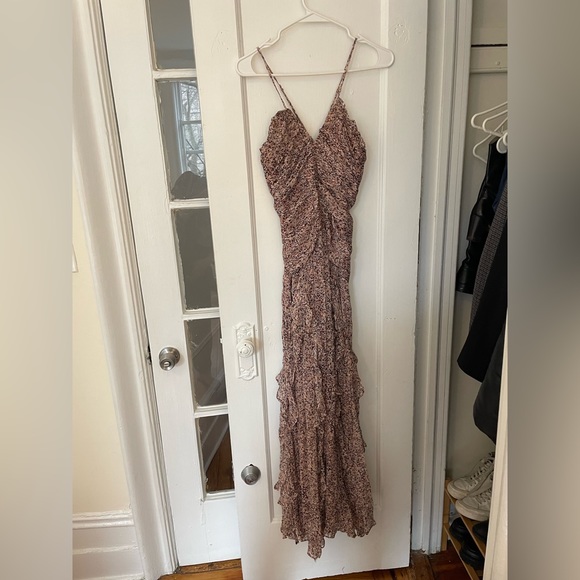 Shona Joy Cynthia Ruched Frill Maxi Sleeveless Dress - Picture 5 of 7